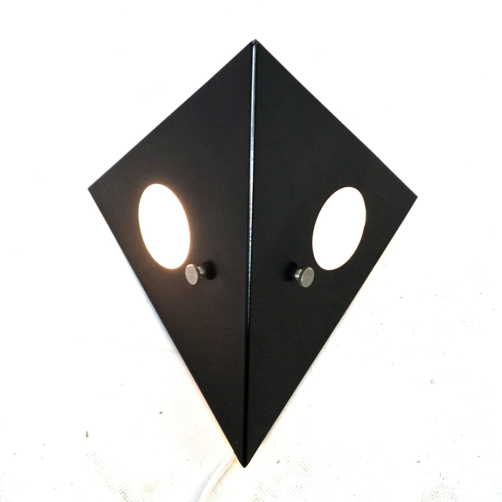 Black Metal 'Night Owl' Wall Lamp For Raak, The Netherlands In The 1960s photo for sale
