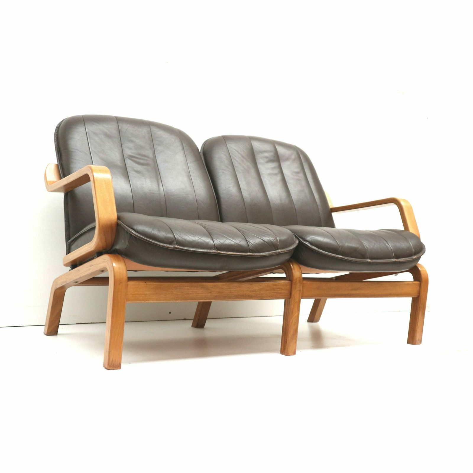 Vintage Danish 2 Seater Sofa With Leather Upholstery From The 1970s photo 1482.0