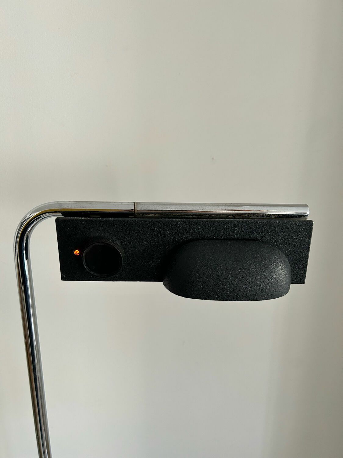 Vintage Adjustable Floor Lamp, Chrome And Black, Gismondi For Artemide, Italy 1980 photo vintage