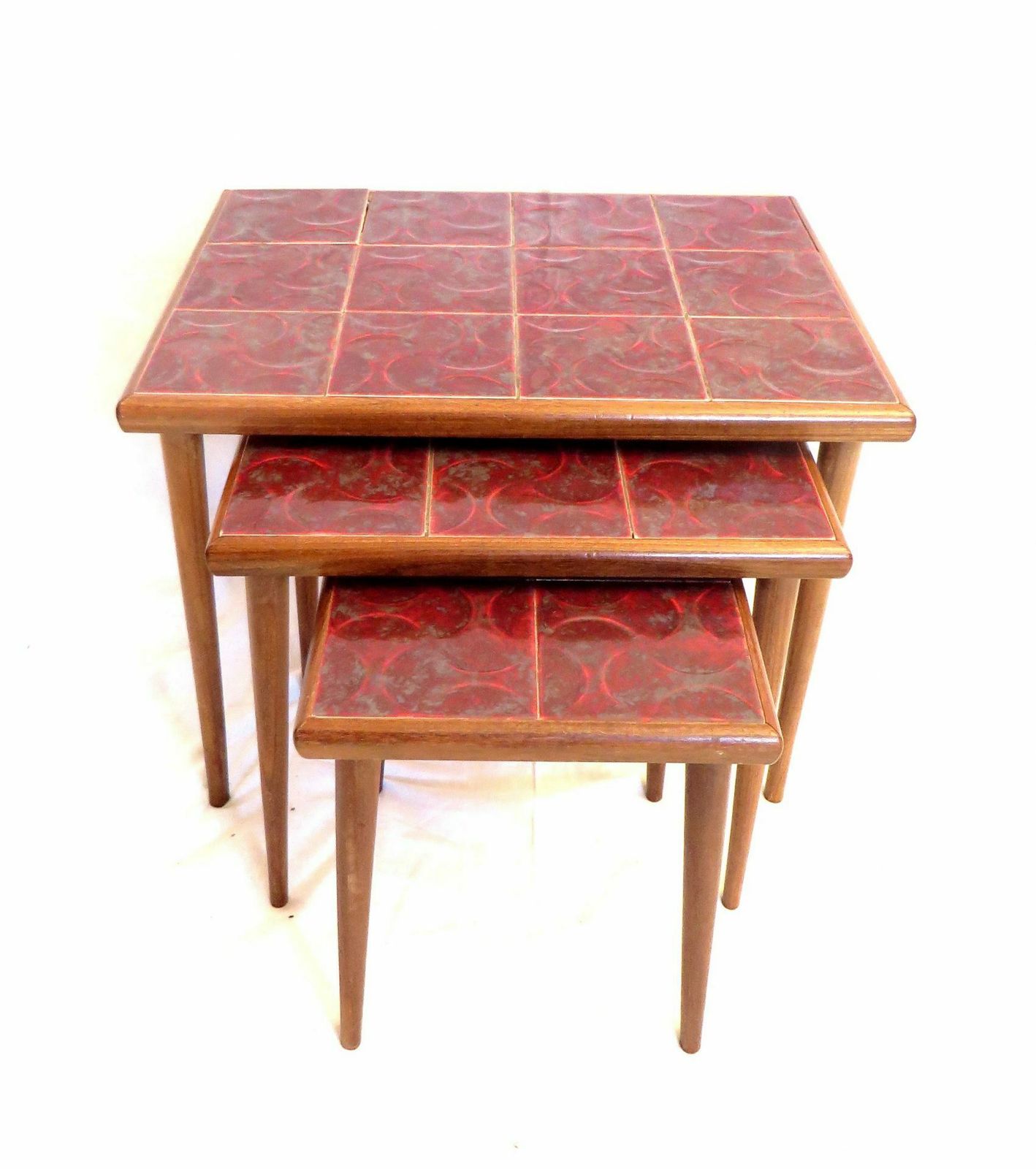 Set Of Three Vintage Side Tables / Mini Set Made In The 1970s photo vinterior