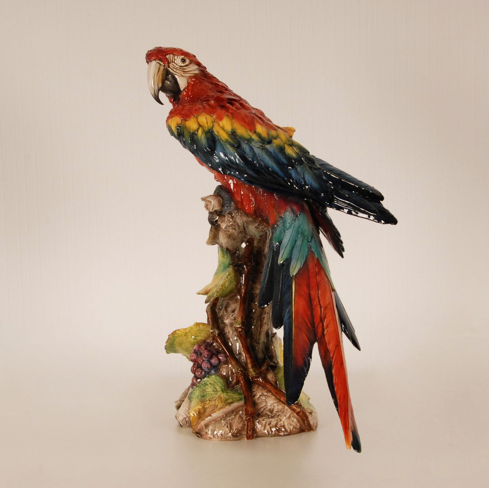 Italian Art Deco Porcelain Macaw Or Parrot In The Style Of Cacciapuoti For Capodimonte, Early 20th Century photo furniture