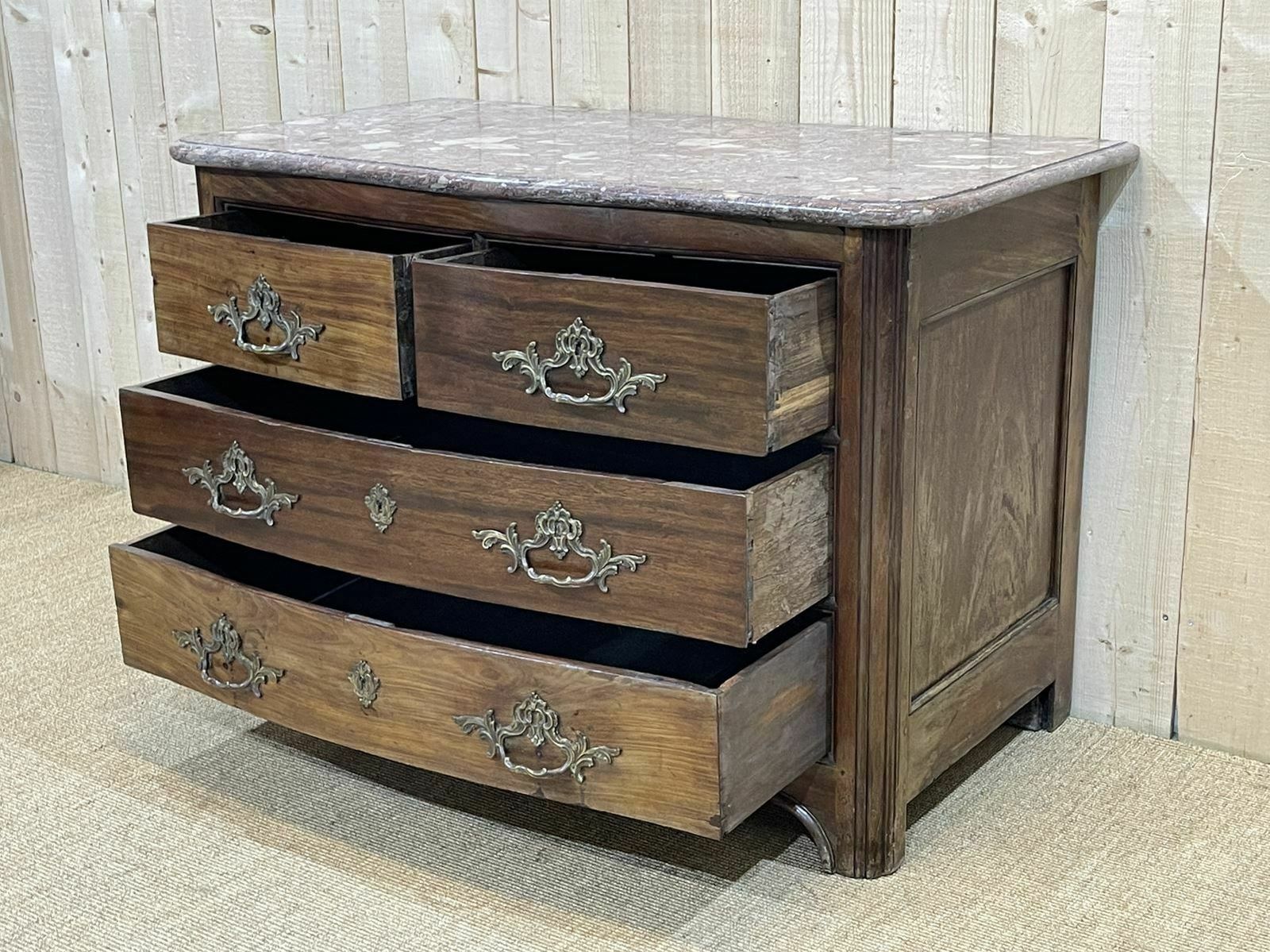 Regency Period Chest Of Drawers In Amaranth And Marble Top (18th Century Work) photo furniture