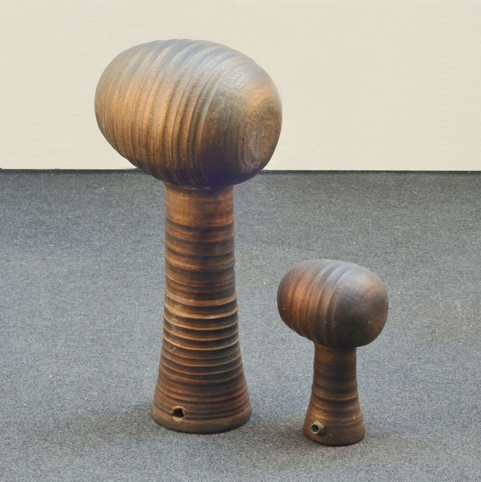 Two Sculptural Ceramic Water Fountains Circa 1960 photo for sale