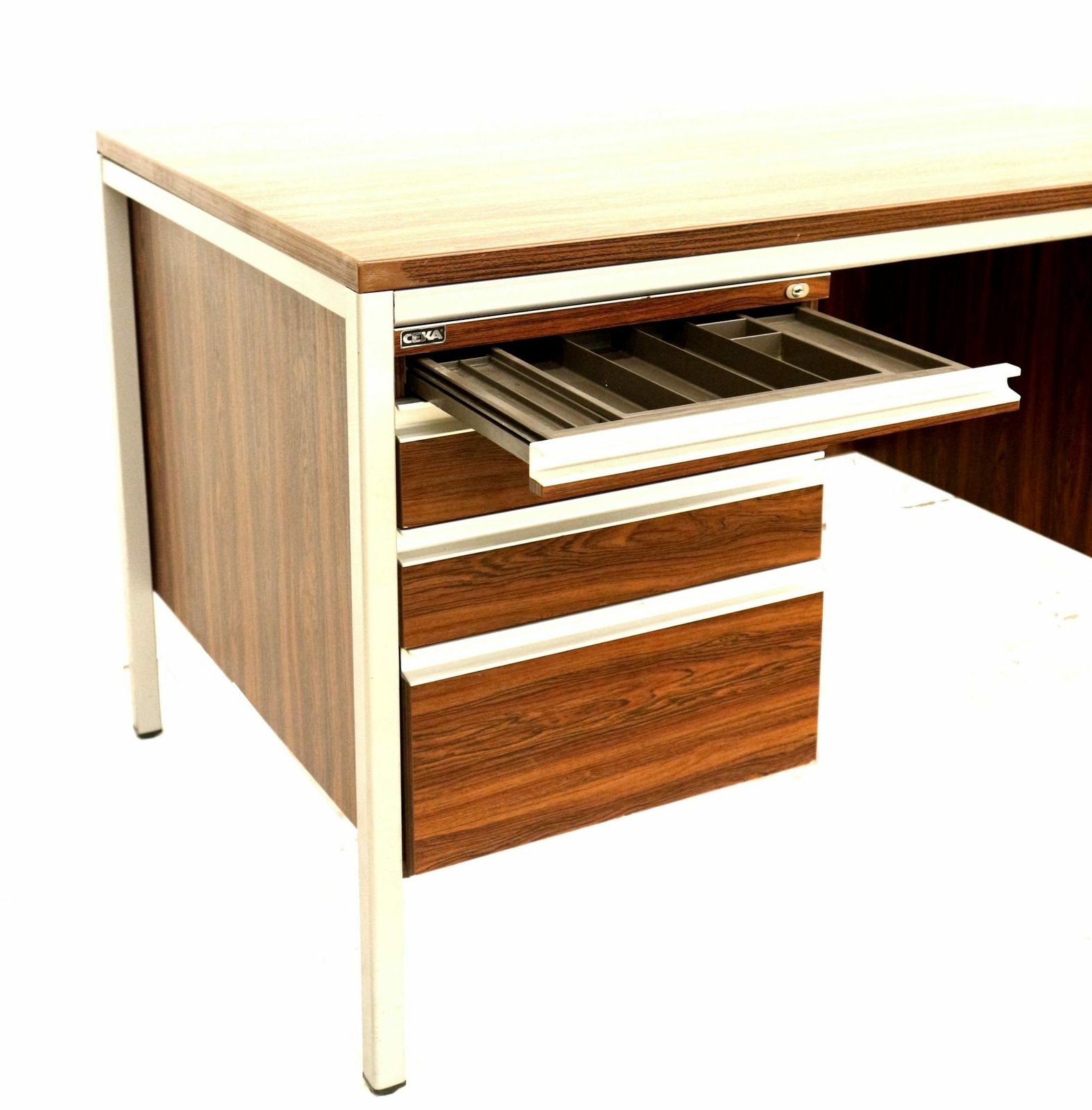 Vintage Desk With Drawers Made In The 1970s photo vinterior