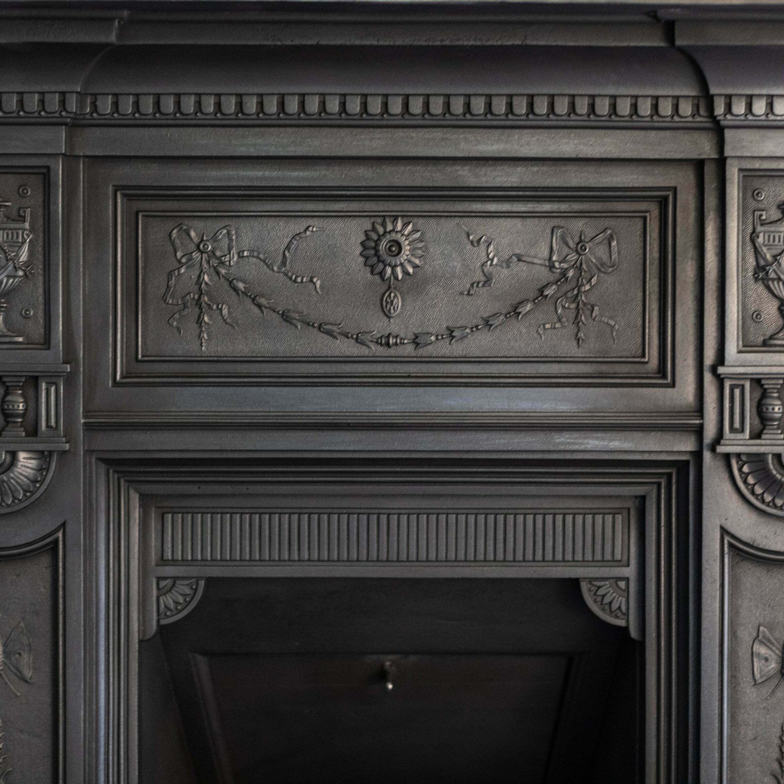 Home Fixtures Antique Cast Iron Combination Fireplace photo