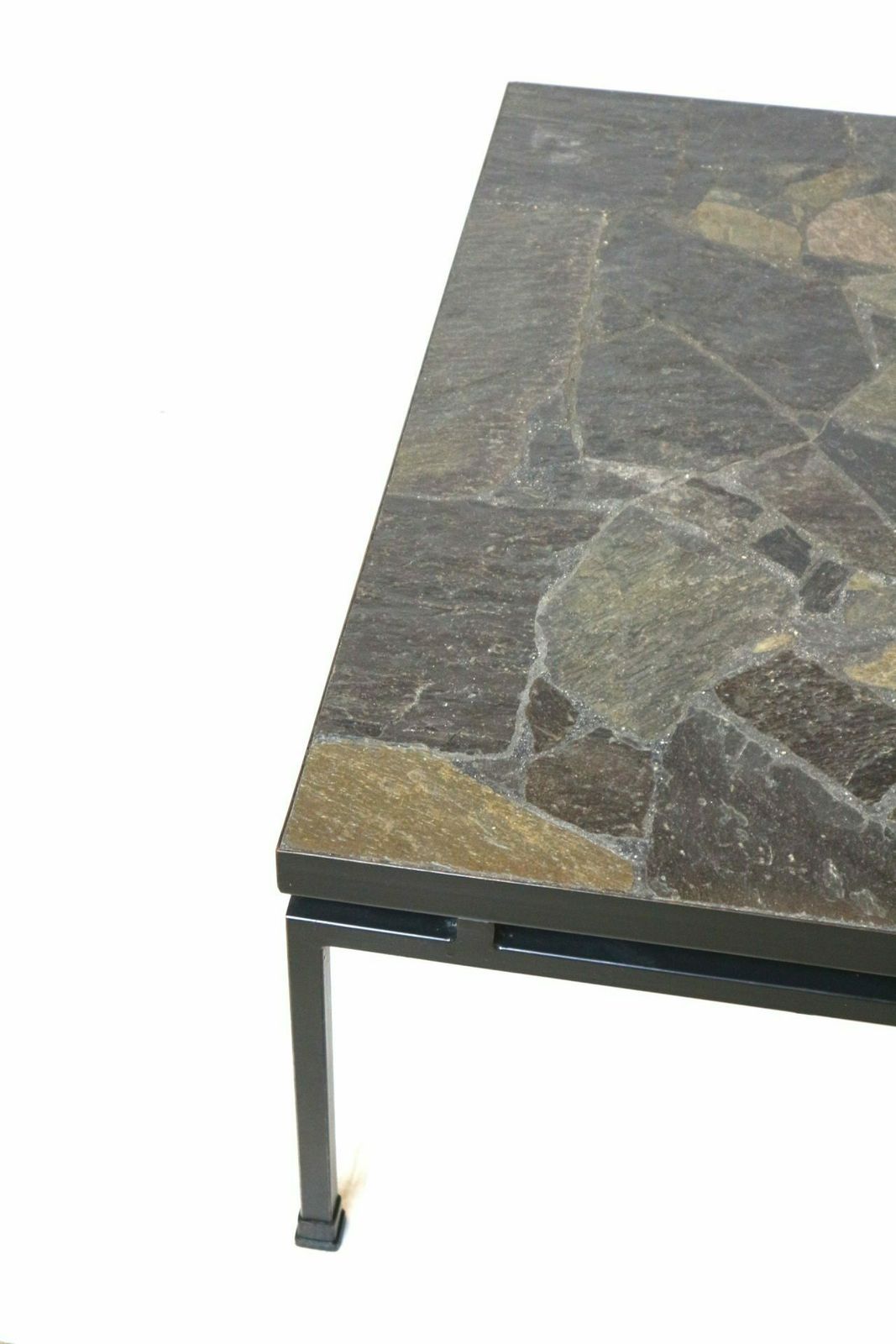Vintage Slate Brutalist Coffee Table In The Style Of P. Kingma Made In The 1970s photo for sale