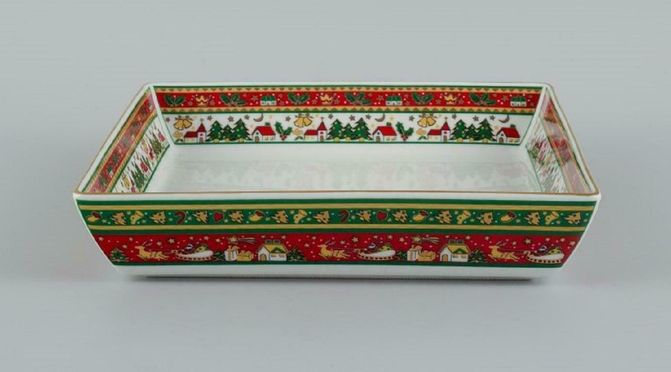 Maebata, Japan, Porcelain Dish With Christmas Motif. Late 20th C. photo furniture