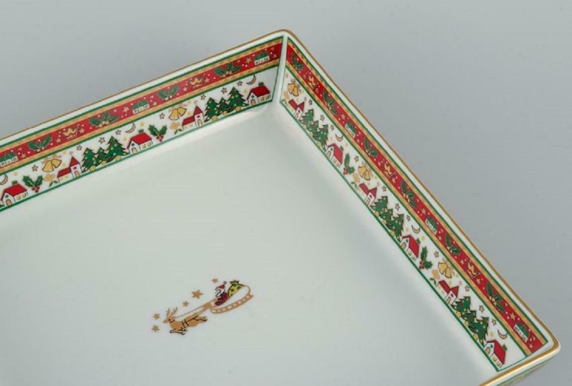 Maebata, Japan, Porcelain Dish With Christmas Motif. Late 20th C. photo Home Decor