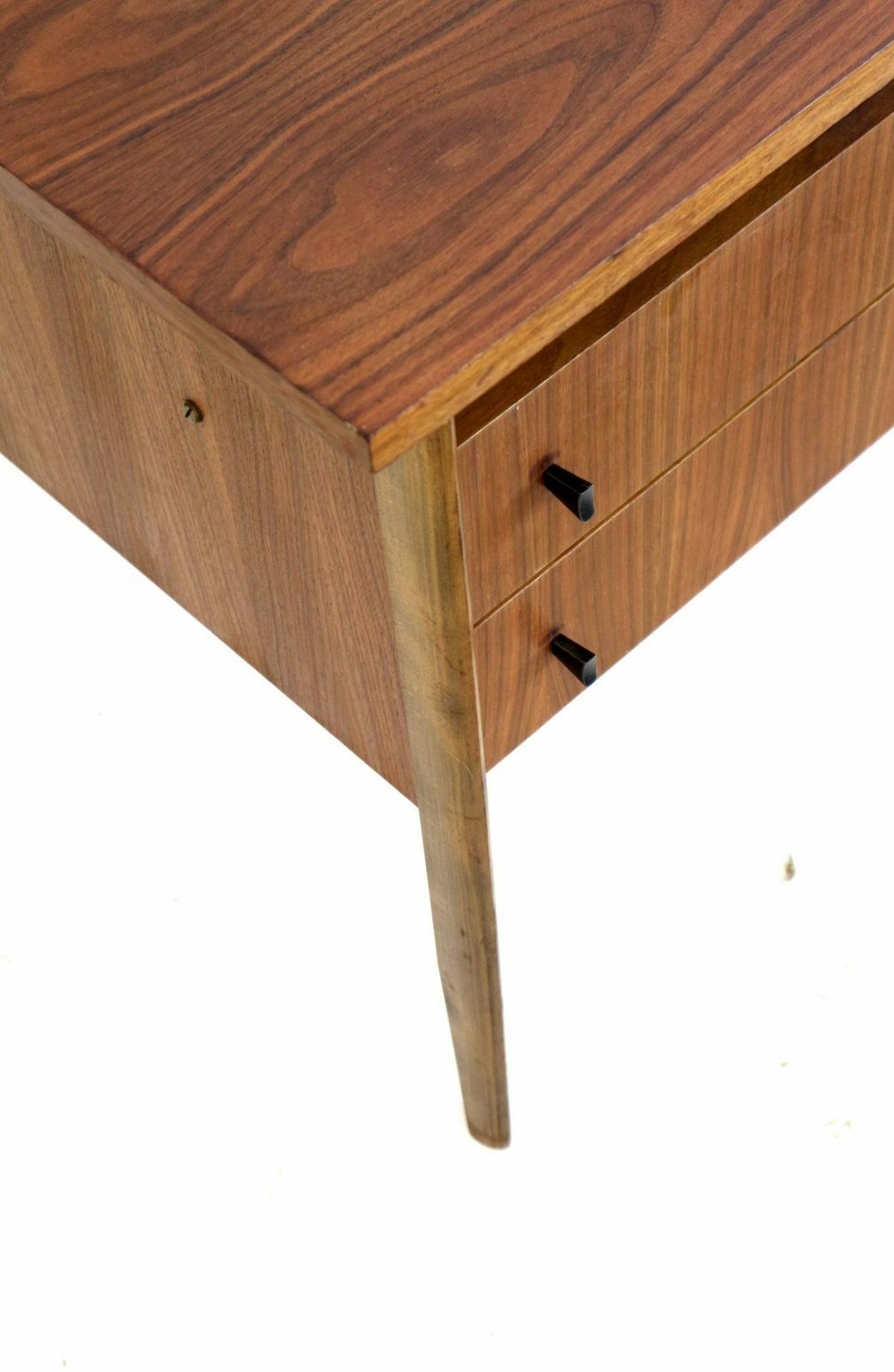 Vintage Desk With Beautiful Wood Drawing Made In The 60s photo for sale