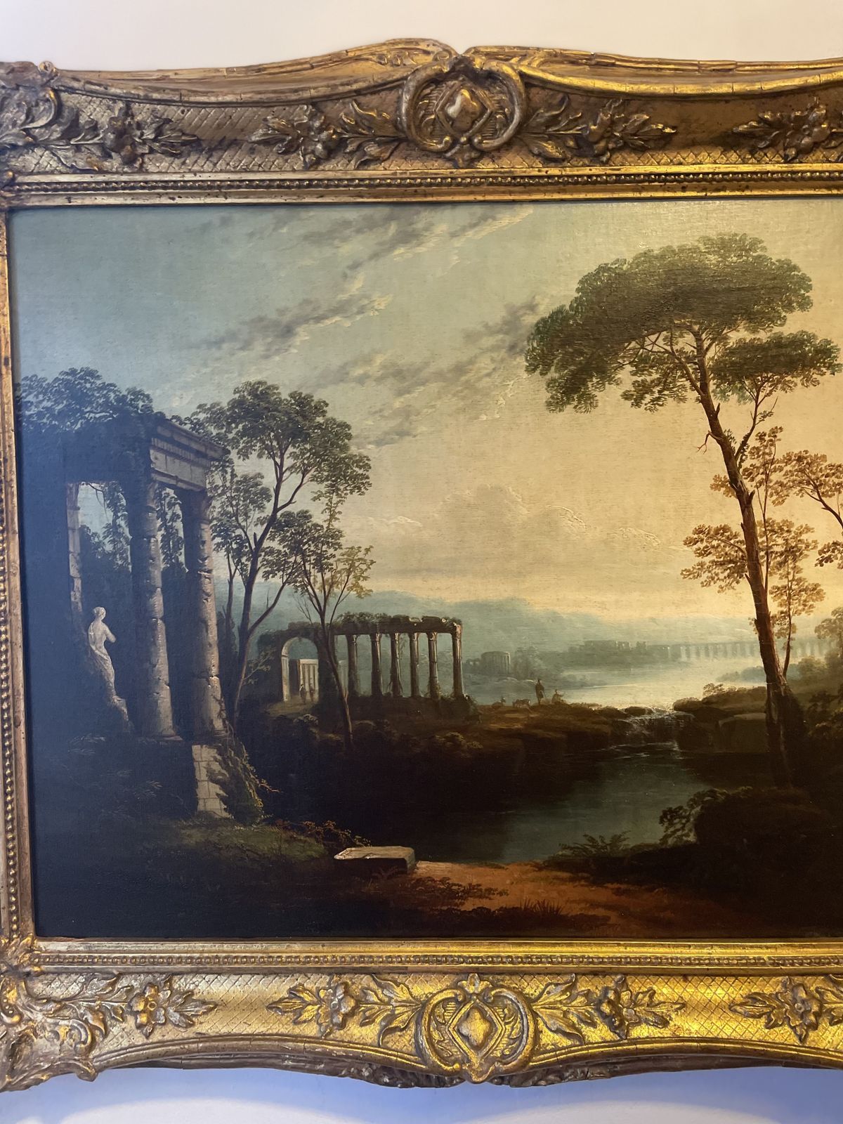 Late 18th Century Italinate Landscape With Classical Ruins photo 4500.0