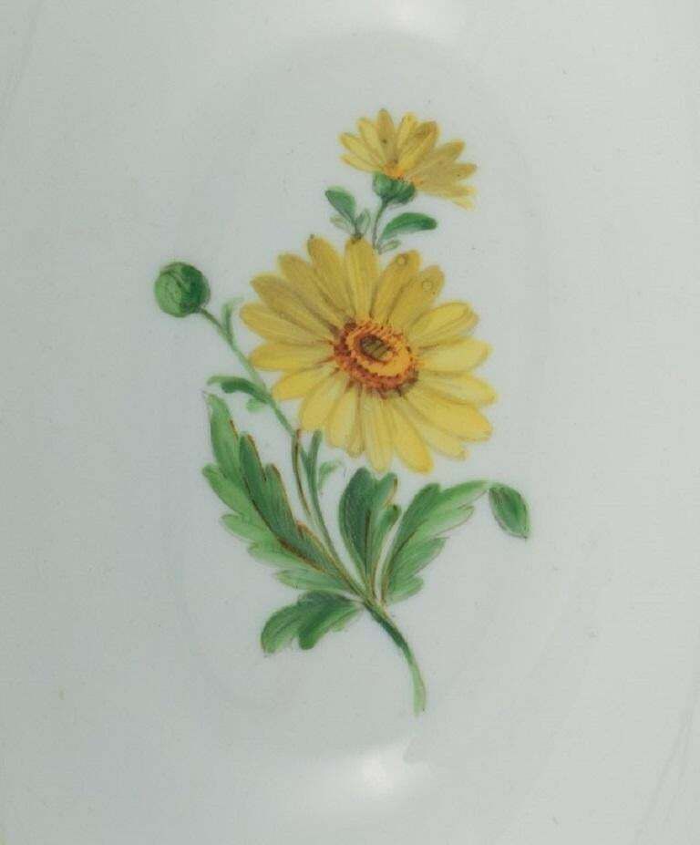 Meissen, Sauce Pot Hand Painted With Flowers. Late 19th Century photo for sale