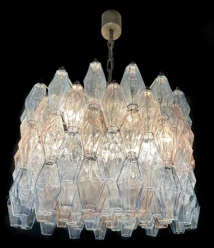 photo furniture Original Poliedri Chandelier By Carlo Scarpa For Venini, Murano, 1950