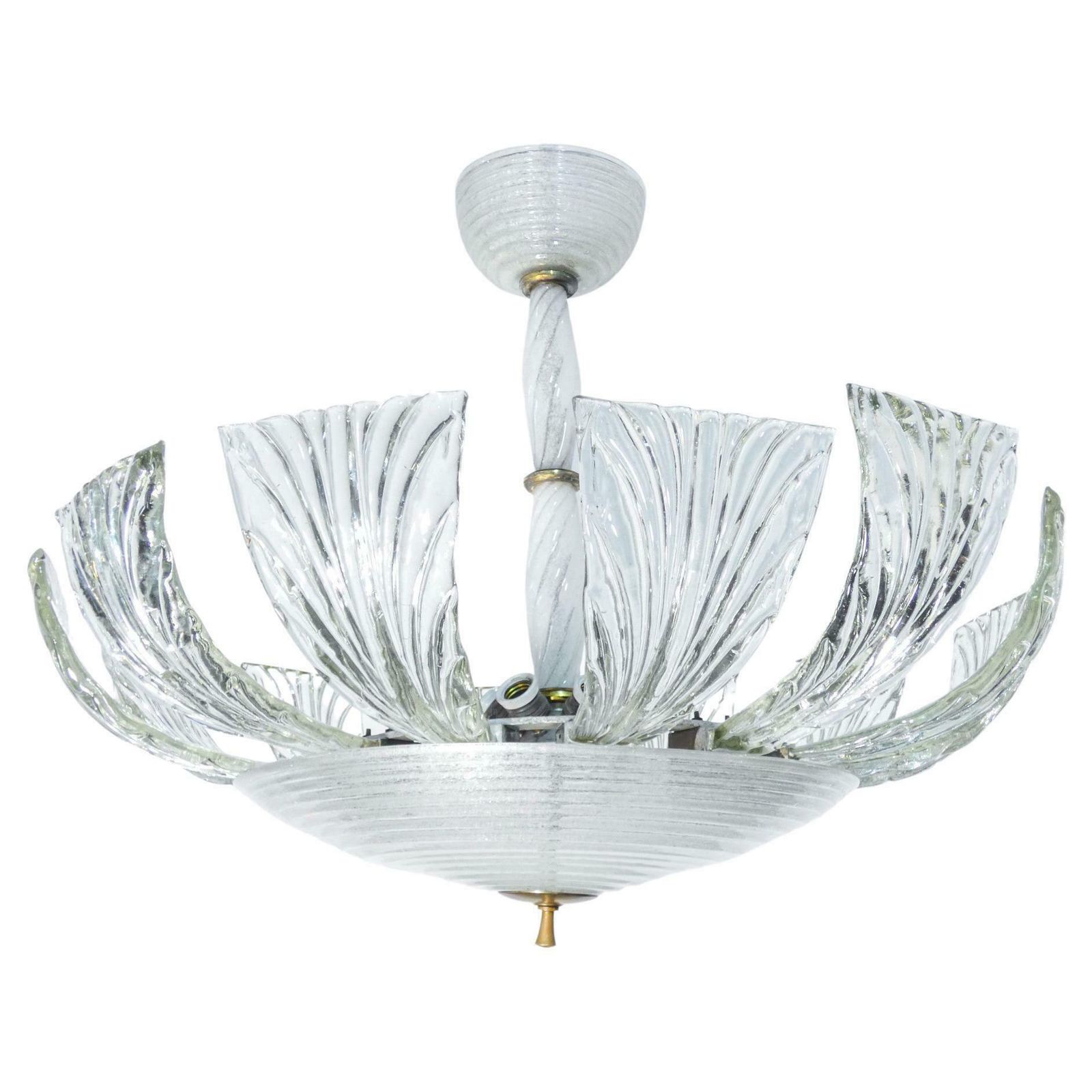 Charming Chandelier By Barovier & Toso, Murano, 1940s