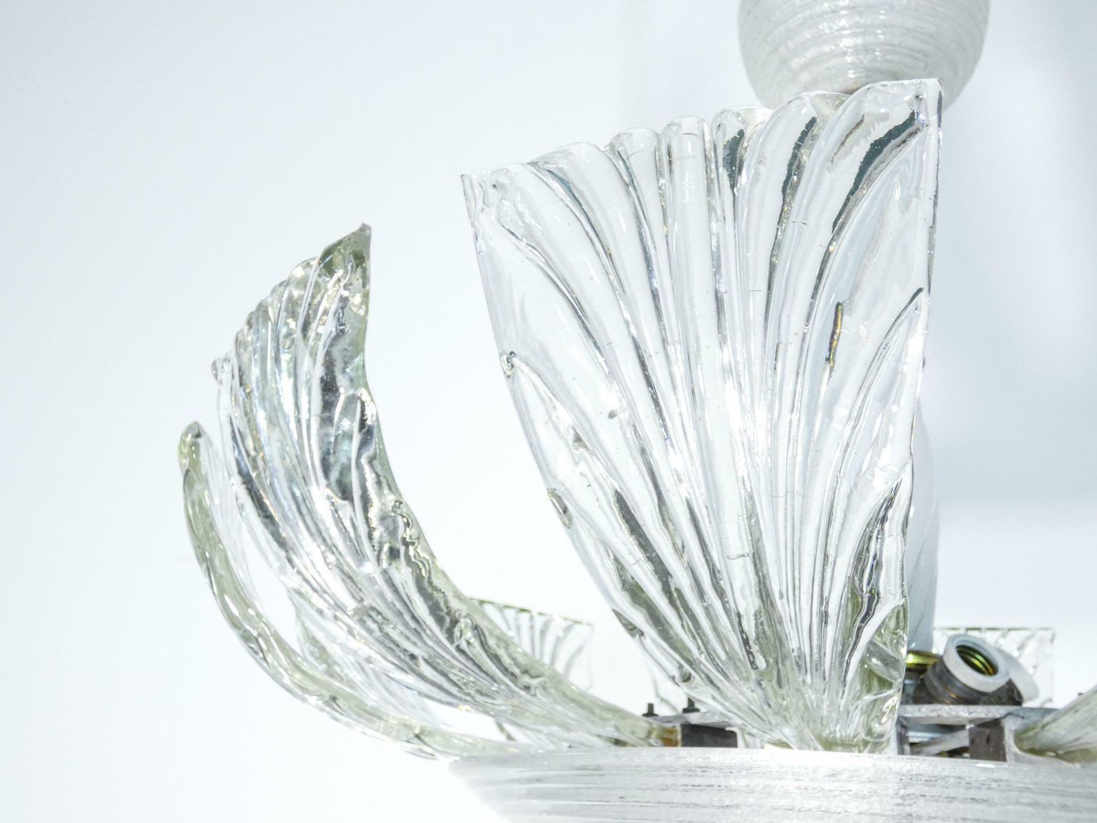 Charming Chandelier By Barovier & Toso, Murano, 1940s photo vinterior