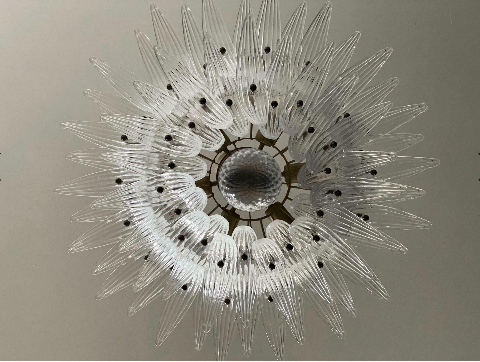 Mid 20th Century Spectacular Pair Of Venetian Chandeliers. Murano, 1980s photo Lighting