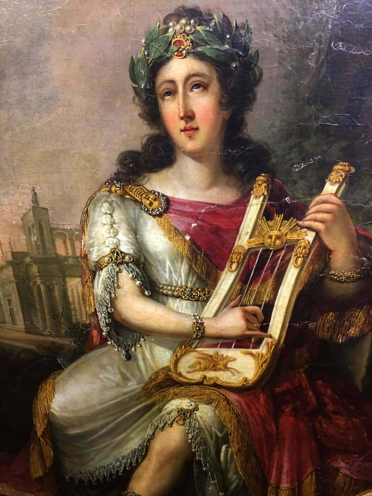 Emperor Nero Plays The Lyre While Rome Burns By F. Ugeri. Rome, Circa 1810 photo Art