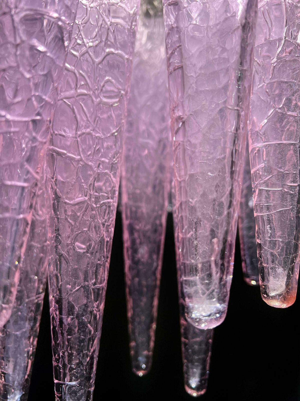 photo vinterior Spectacular Murano Fuxia Glass Chandelier, 1980