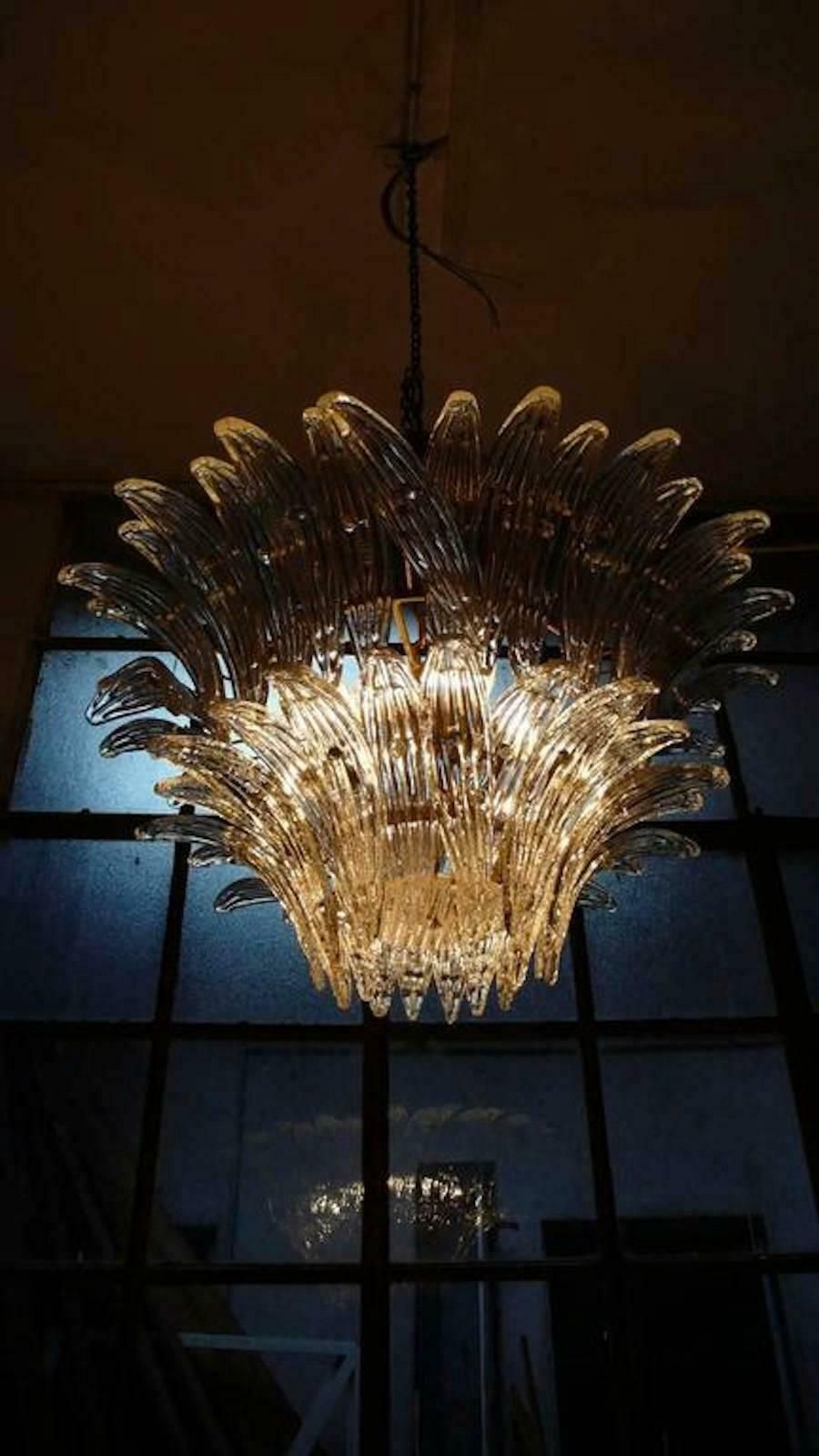Original Palmette Chandelier By Barovier & Toso, Murano, 1960 photo vinterior