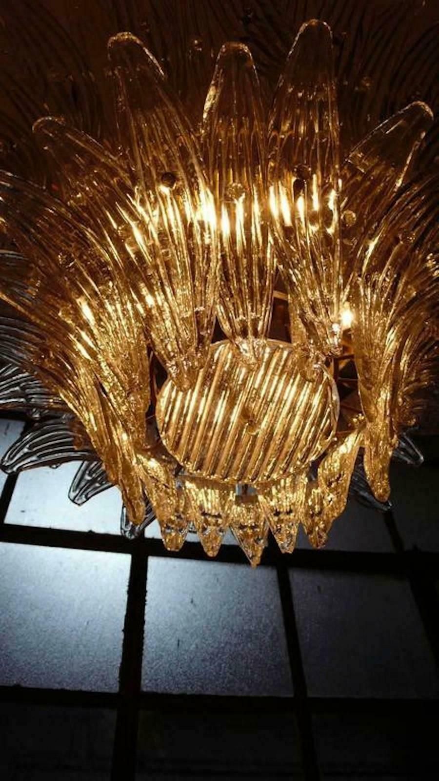 Original Palmette Chandelier By Barovier & Toso, Murano, 1960 photo buy