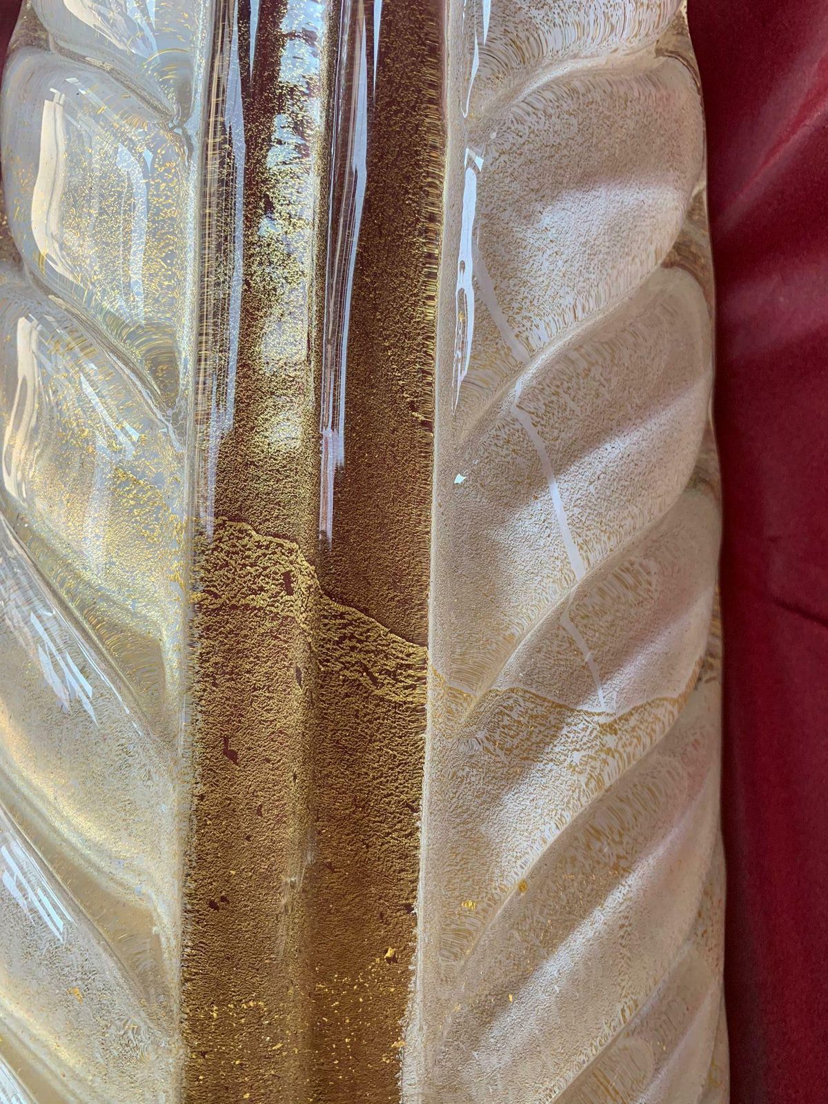 Luxurious Pair Of Large Wall Lamps By Barovier & Toso Gold, Murano, 1960s photo buy