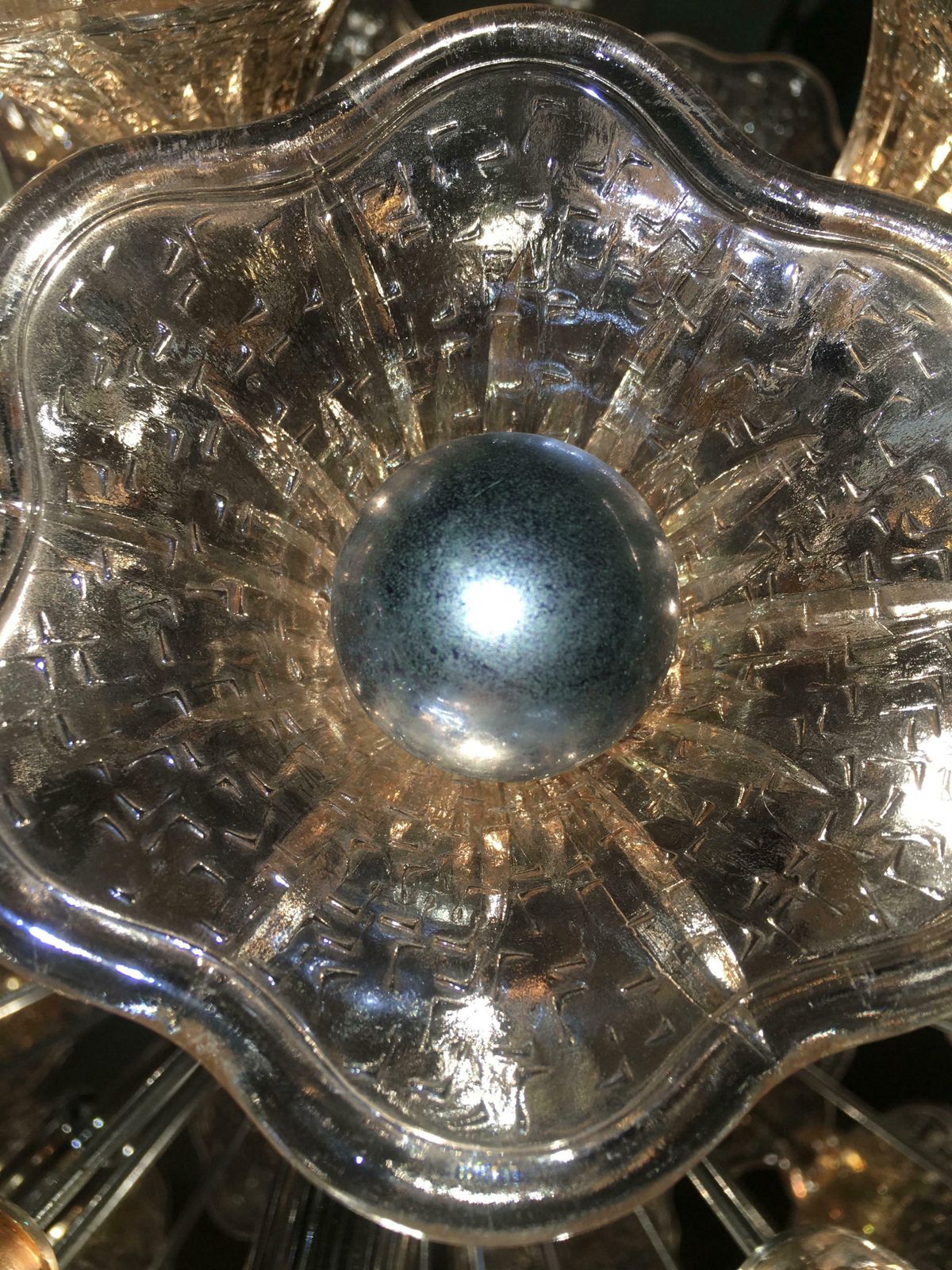 Sputnik Midcentury Pink Murano Glass Italian Chandelier, Vistosi Style, 1970 photo vintage