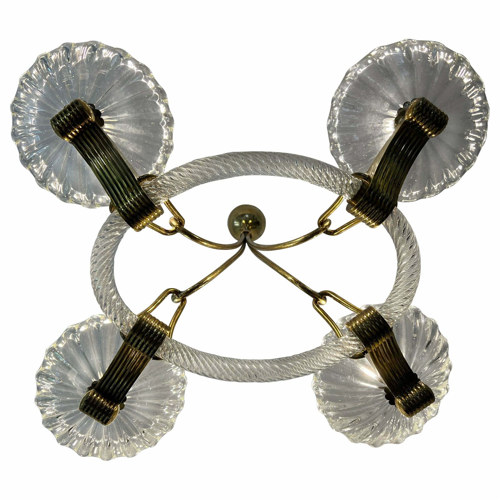 Chandelier By Barovier & Toso, Murano, 1940s photo furniture