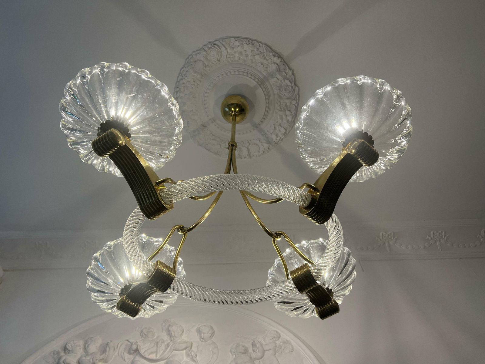 photo furniture Chandelier By Barovier & Toso, Murano, 1940s