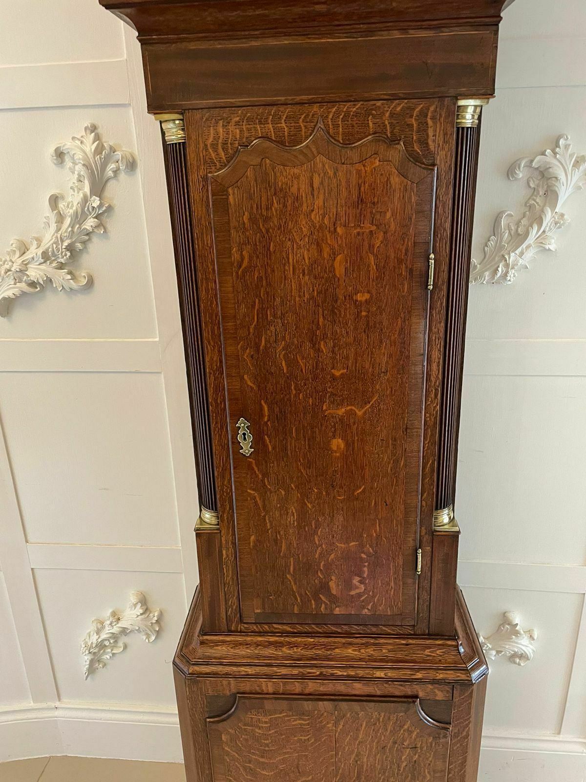 photo furniture Antique George III Quality 8 Day Oak Longcase Clock By Walker Of Nantwich