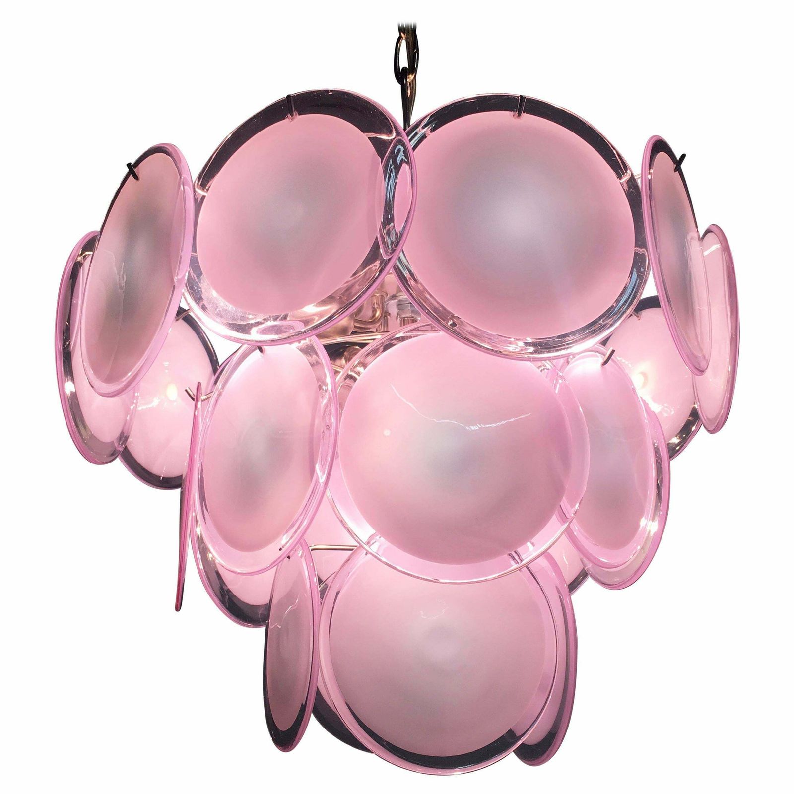 Disc Murano Glass Chandeliers By Vistosi Style