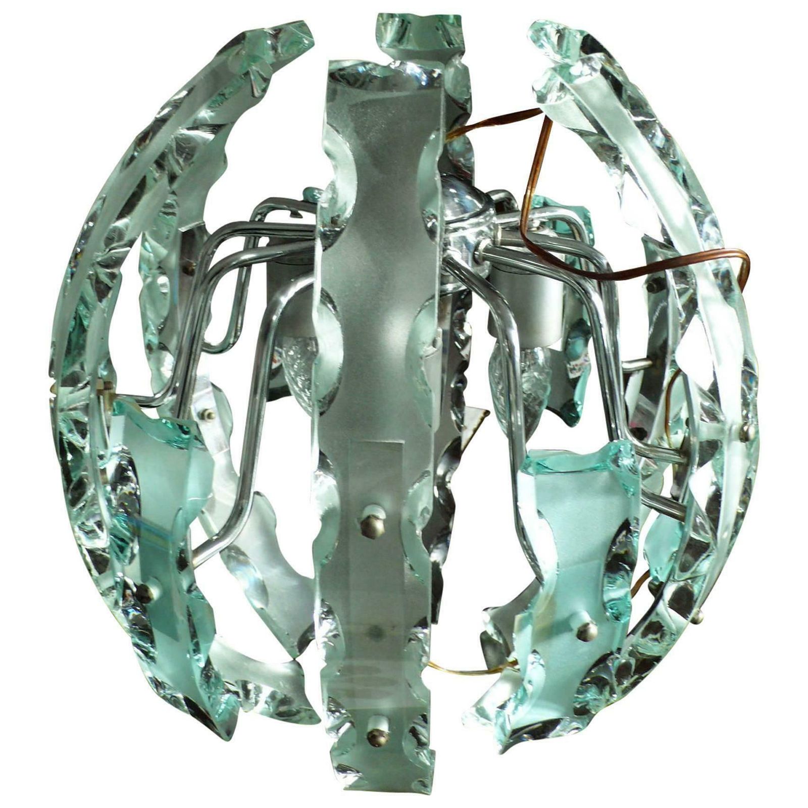 Ovoid Pendant In The Fontana Arte Style, Murano, 1970s