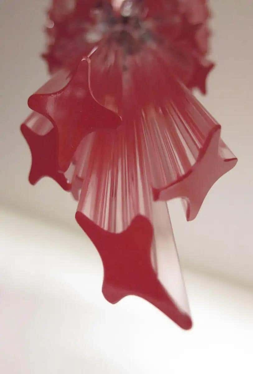 Trio Of Murano Chandeliers 86 Crystal Pink Prism, Murano photo buy