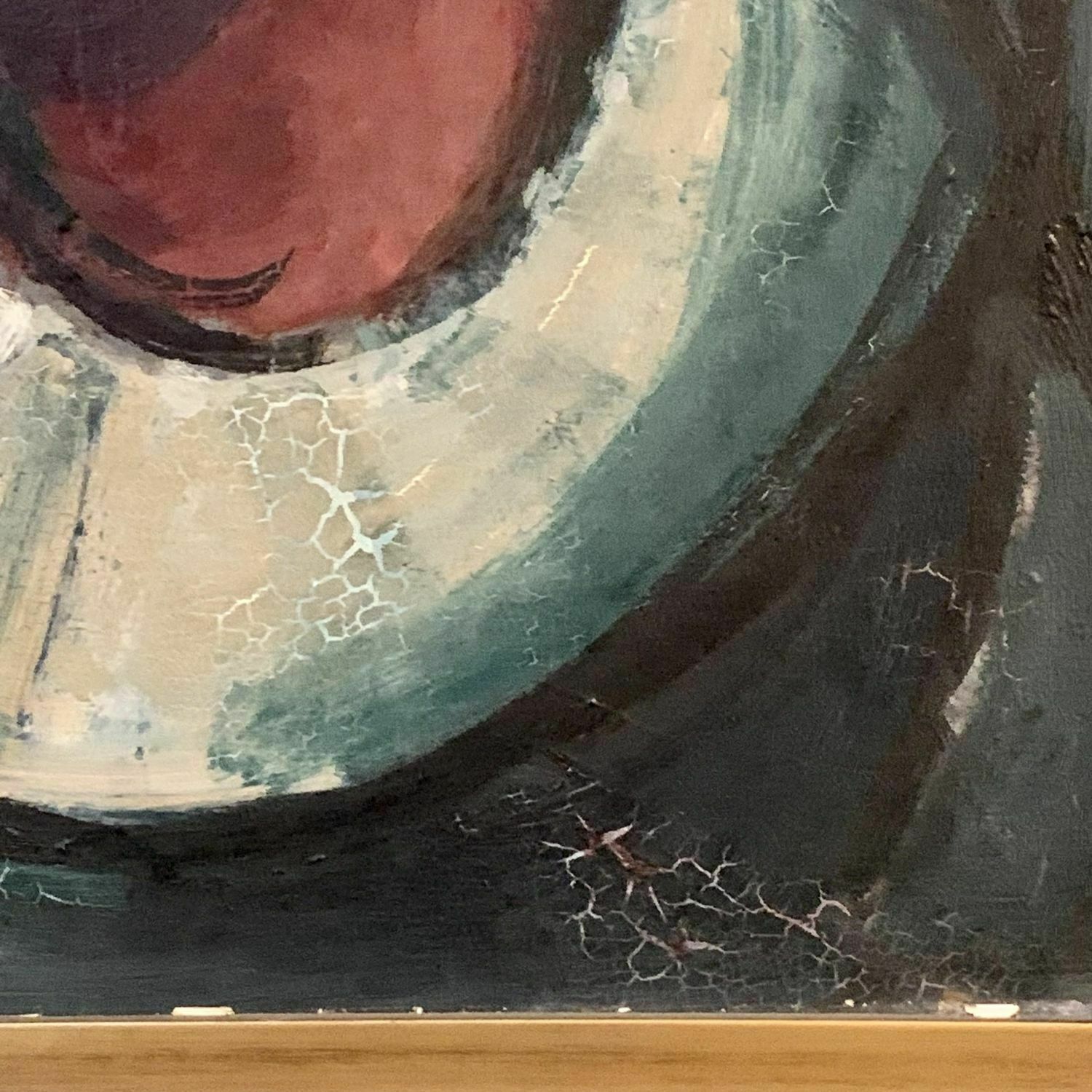 "Head Of Girl" Oil Painting On Aluminium By Antonin (Tony) Bartl Dated 1948 photo vinterior