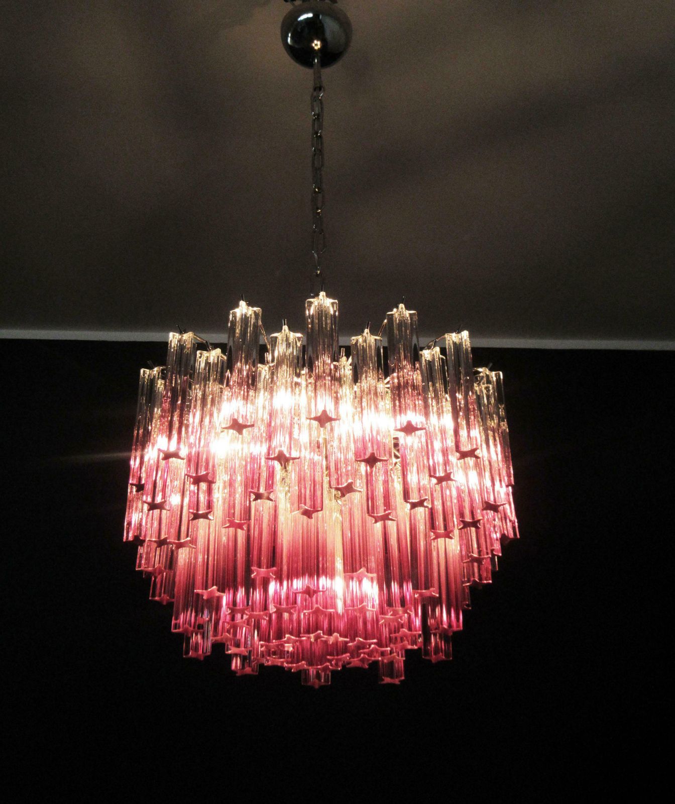 photo vinterior Italian Vintage Chandelier Murano 1980s