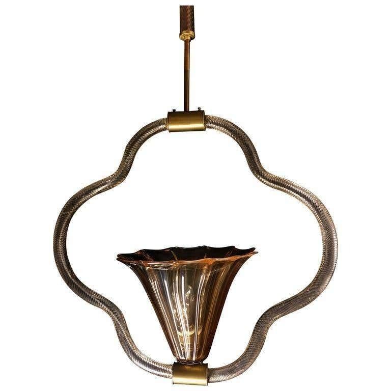 Elegant Chandelier Art Deco Attributed To Napoleone Martinuzzi For Venini, 1930s photo Lighting