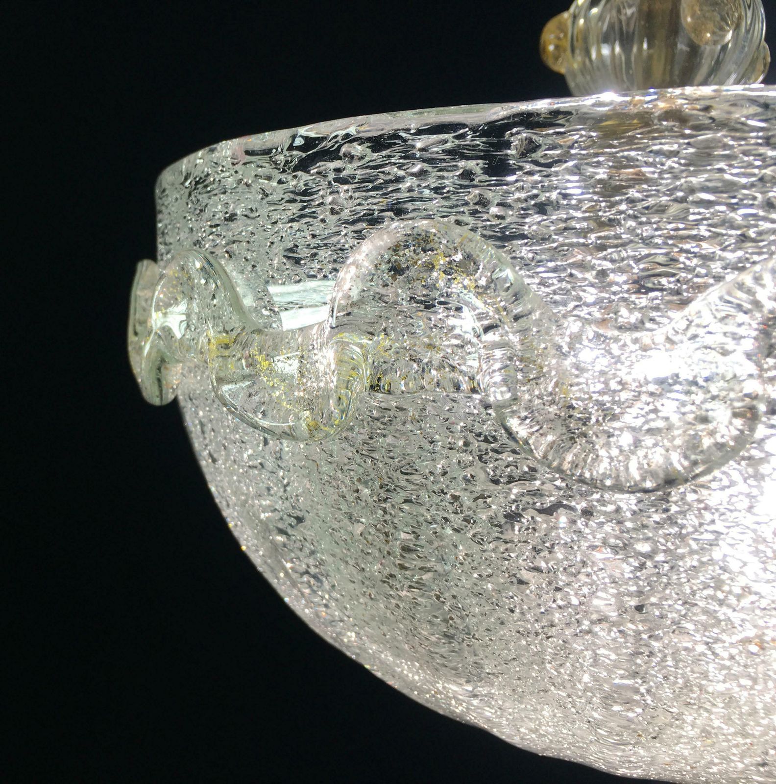 Chandeliers "The Princess", Gold Inclusion By Barovier & Toso, Murano, 1940s photo buy