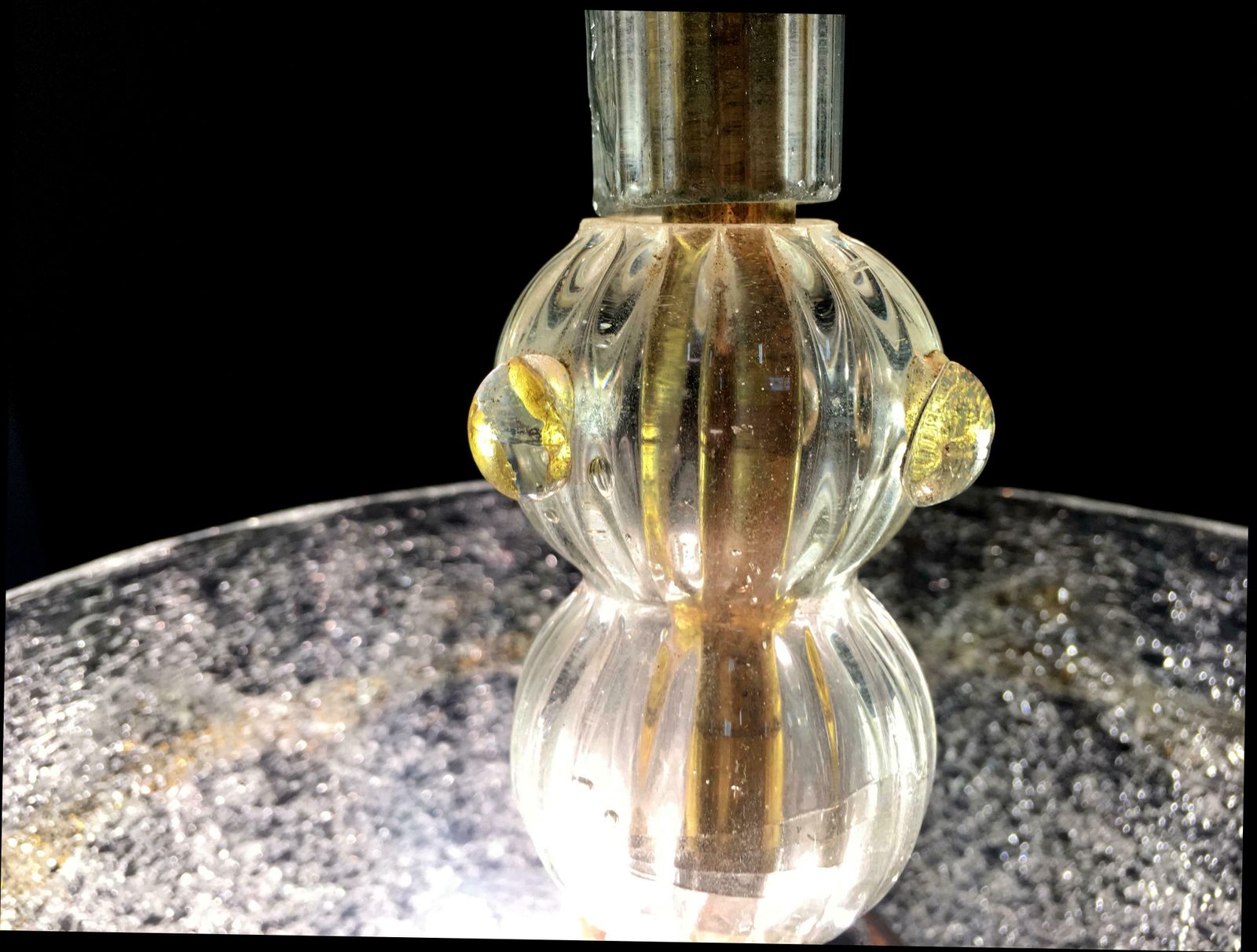 Lighting Chandeliers "The Princess", Gold Inclusion By Barovier & Toso, Murano, 1940s photo