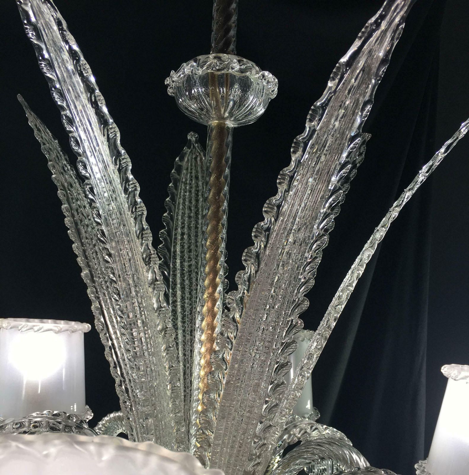 Chandelier By Barovier & Toso, Murano, 1940s photo vintage
