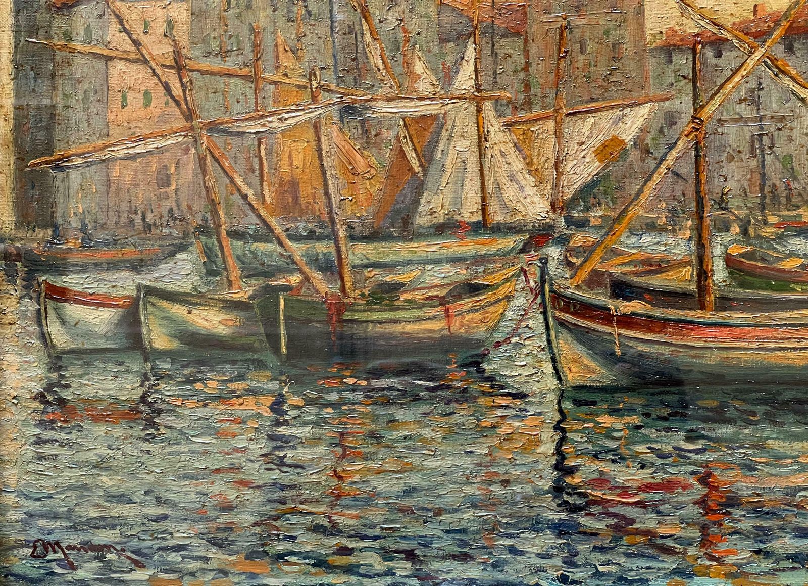 Boats In Portofino. Italy, 1920 photo Art