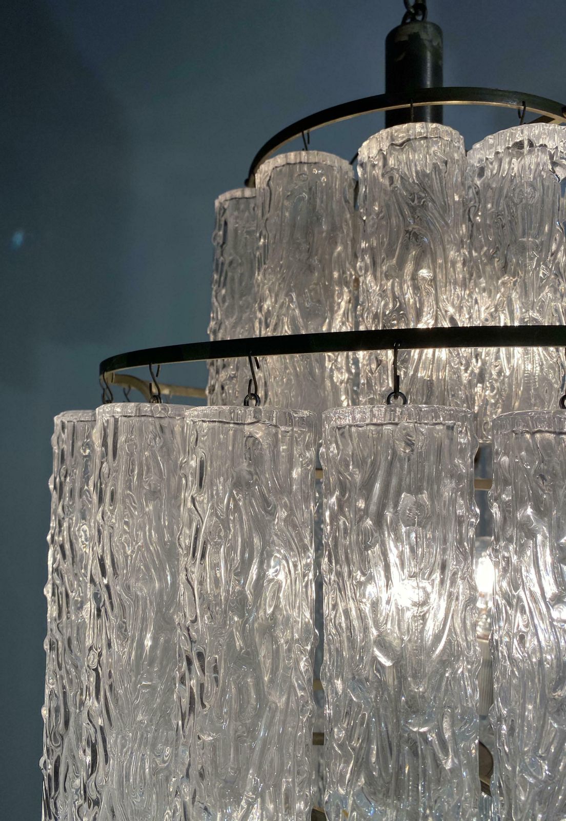 3231.0 Italian Tronchi Chandelier By Toni Zuccheri For Venini, Murano, 1950 photo
