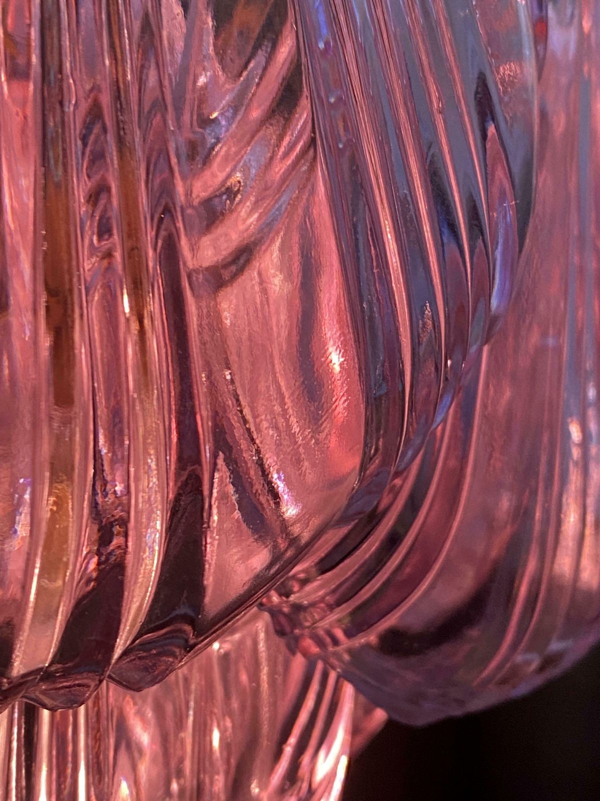 3635.0 Pair Of Italian Pink Shell Chandeliers, Murano photo