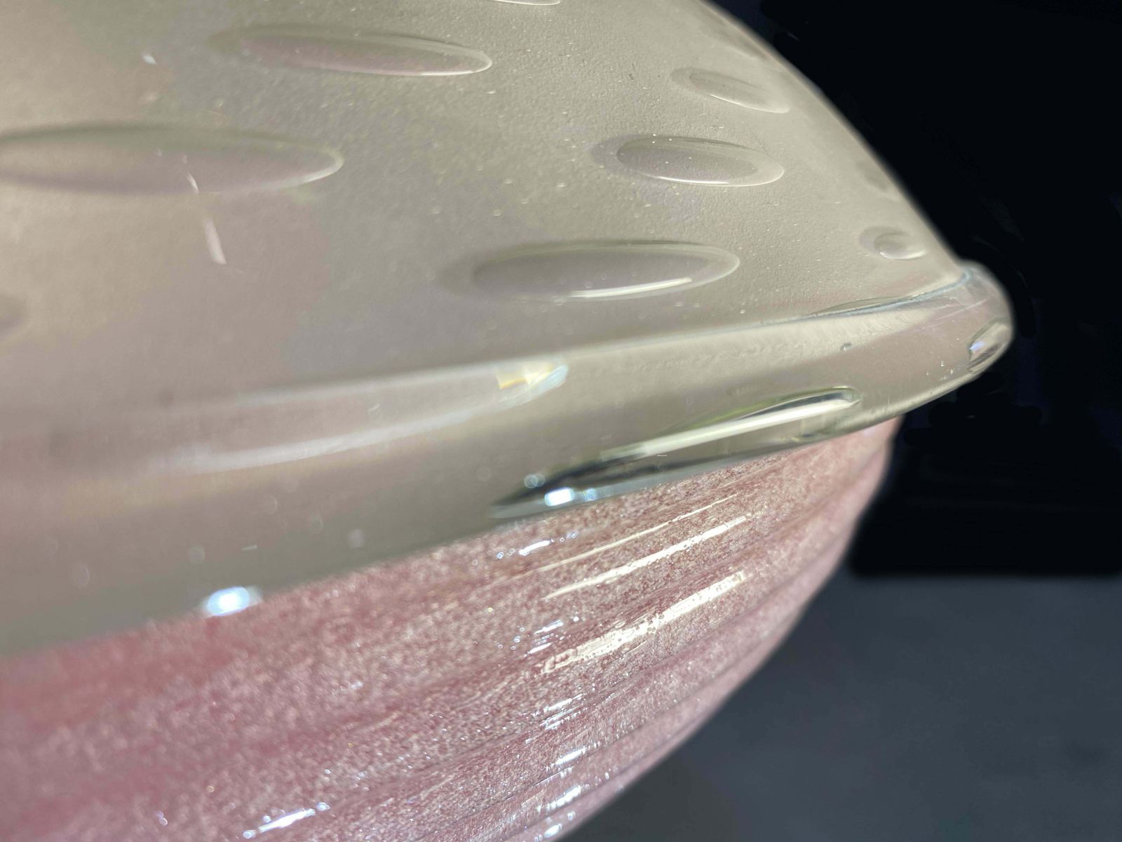 Charming Pink Glass Lantern Chandelier By Barovier And Toso Murano 1940 photo 3069.0