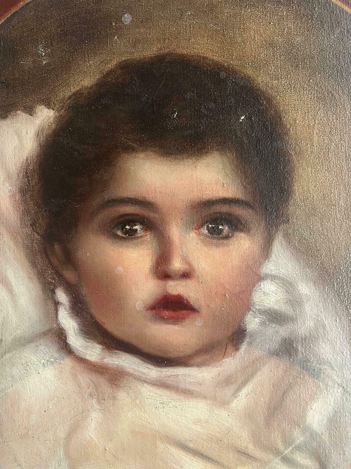 Portrait Of Alittle Girl Budapest 1910 photo furniture