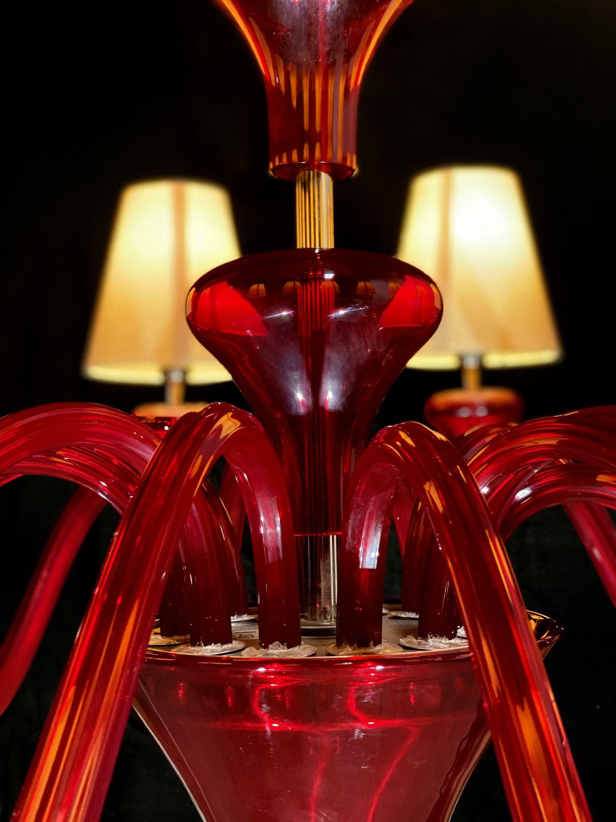 Lighting Italian Chandelier By Barovier And Toso Murano 1990 photo