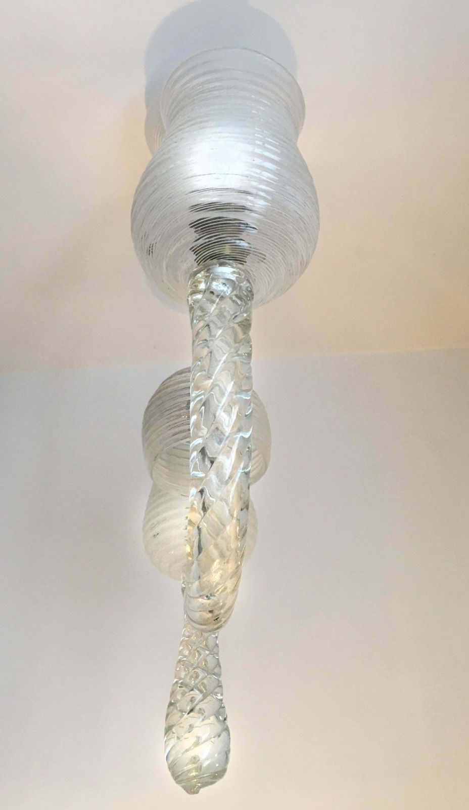 Art Deco Reticello Chandelier By Ercole Barovier, Murano, 1940s photo for sale