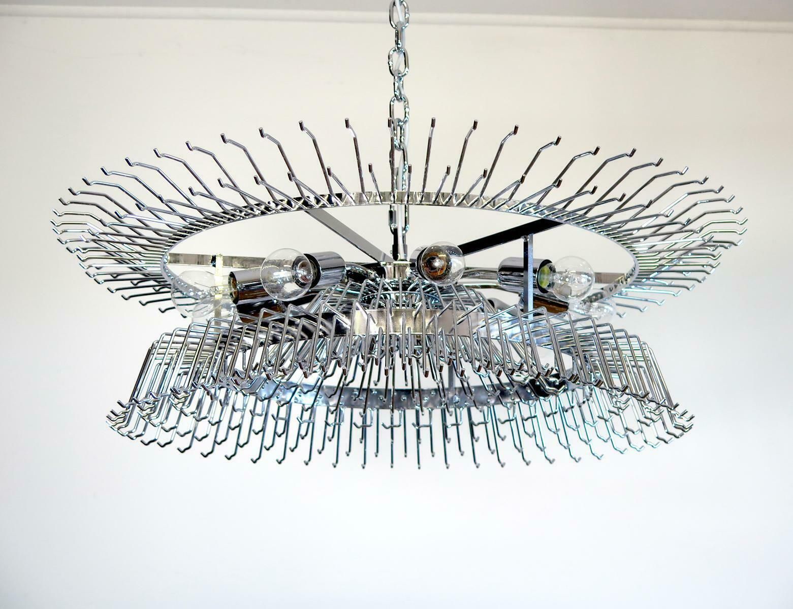 photo buy Triedri Italian Glass Multi Colour Chandelier Venini Style, Murano, 1995