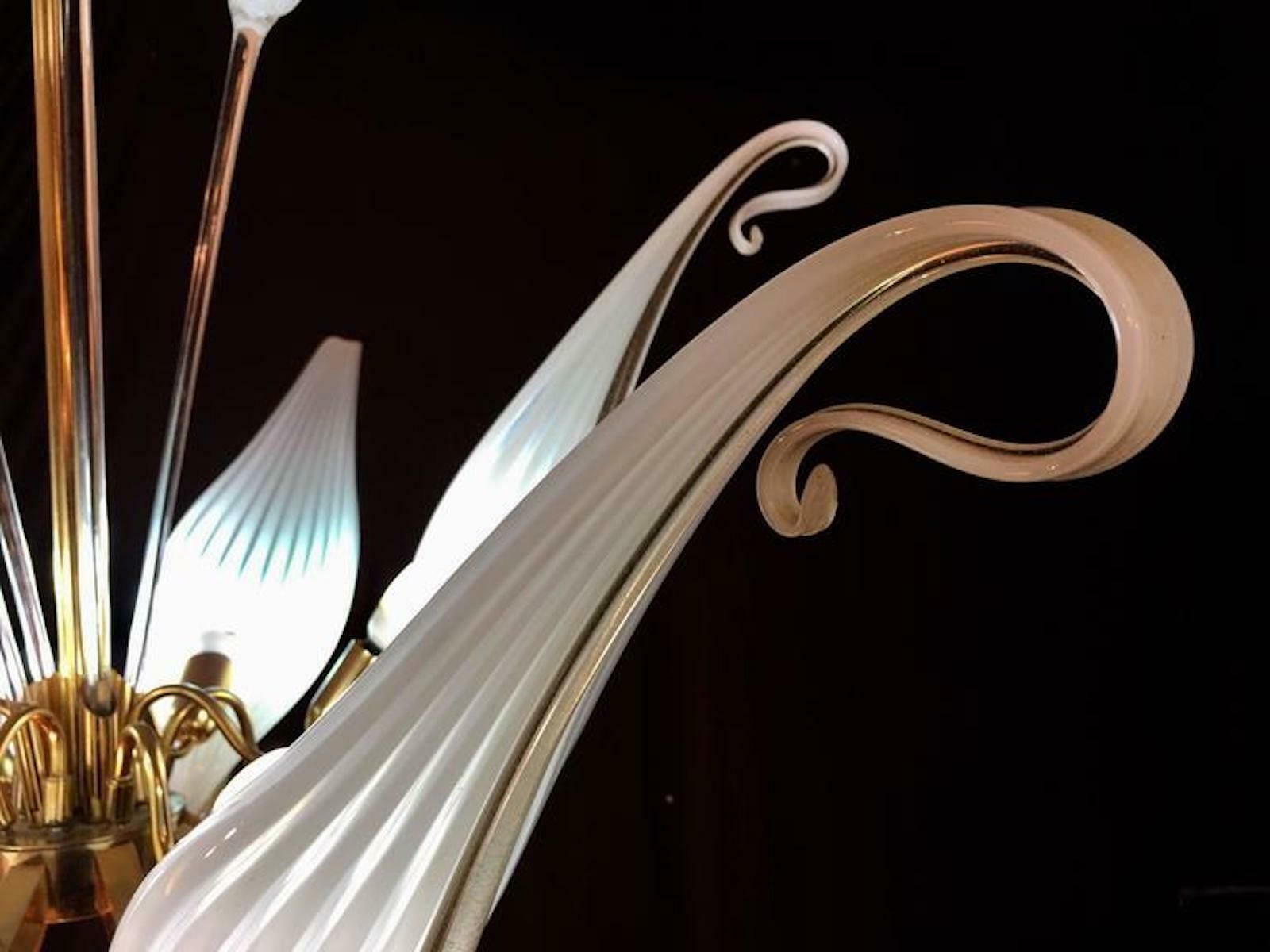 Fantastic Franco Luce For Seguso Murano Chandelier photo vintage
