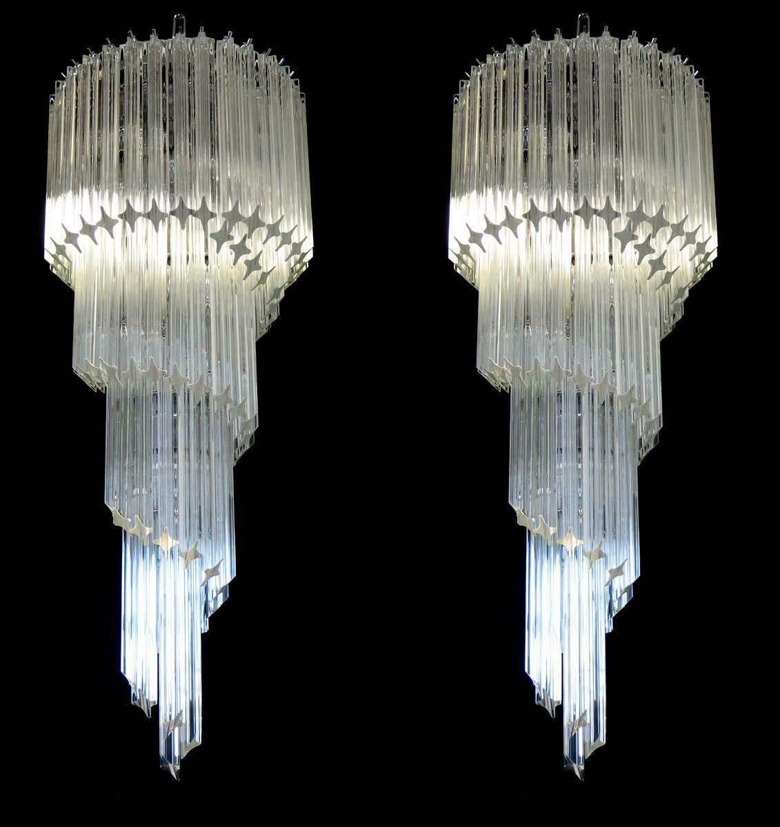5653.0 Majestic Pair Of Murano Chandeliers, Murano photo