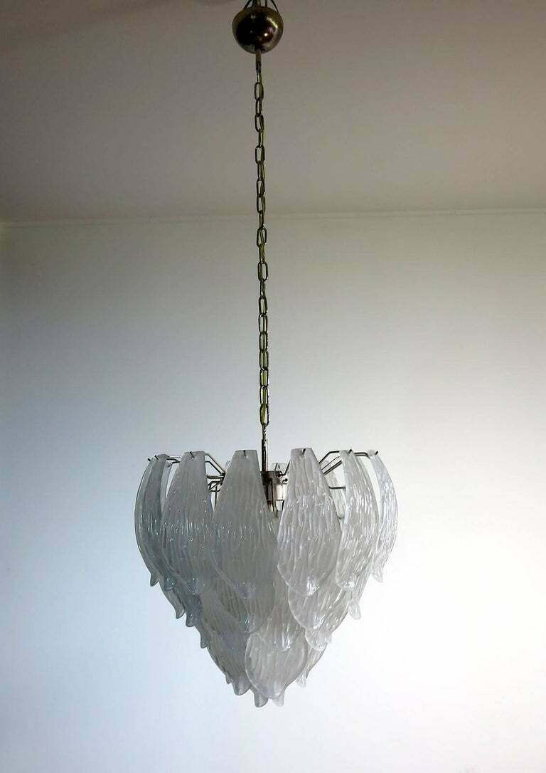 Pair Of Italian Petals Chandeliers, Murano photo 2665.0
