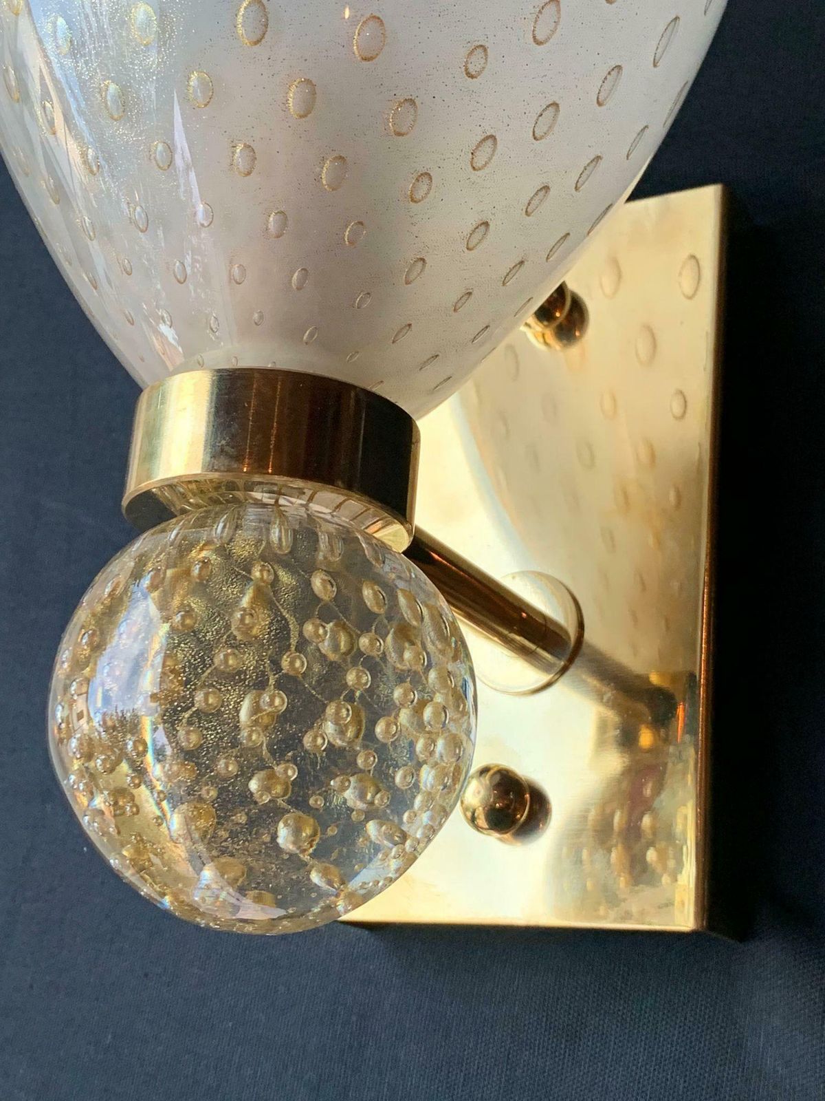 Luxurious Pair Of Wall Lamps By Barovier & Toso, Murano, 1960s photo buy