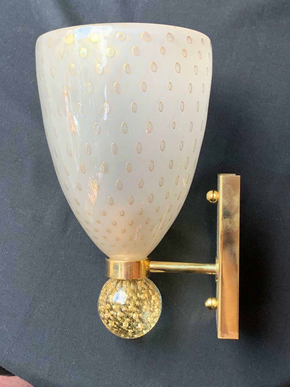 photo furniture Luxurious Pair Of Wall Lamps By Barovier & Toso, Murano, 1960s